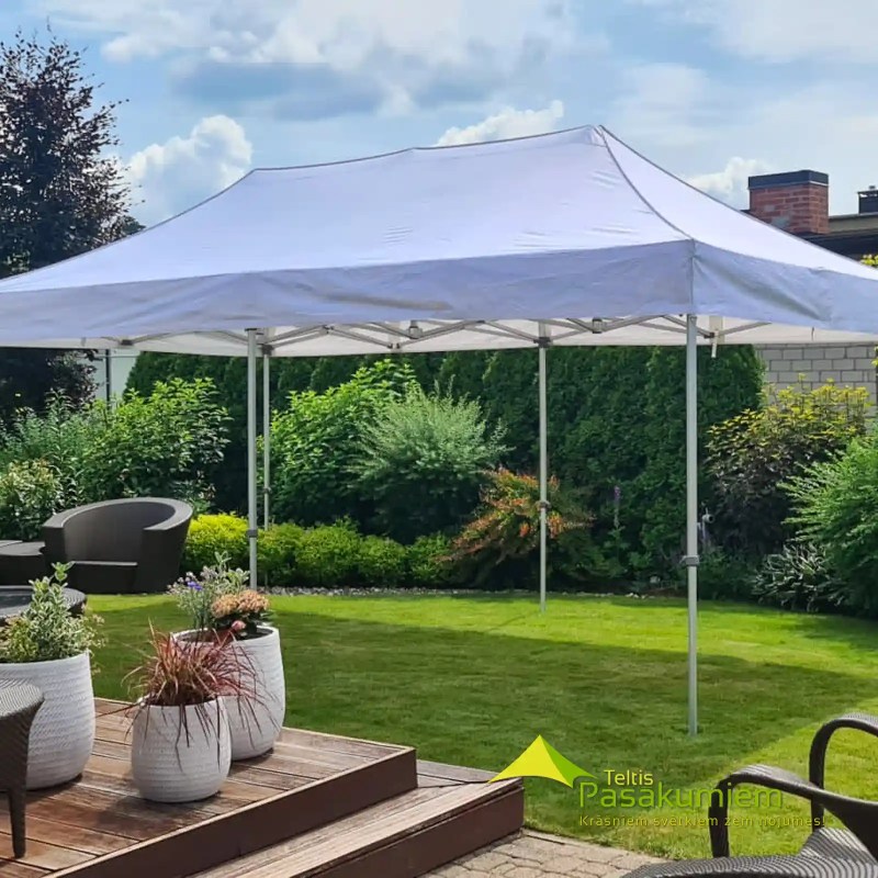 3x6 balta ātri saliekama