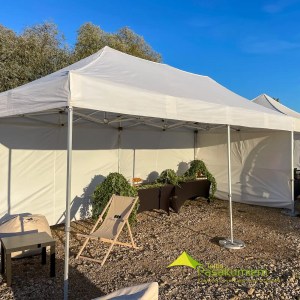 3x6 balta ātri saliekama