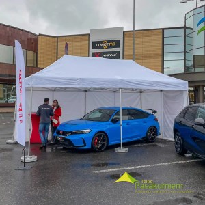 3x6 balta ātri saliekama