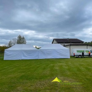 4x8 balta ātri saliekama