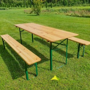 Koka galda komplekts saliekams 220cm