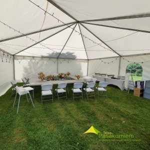 8x8 Telts balta