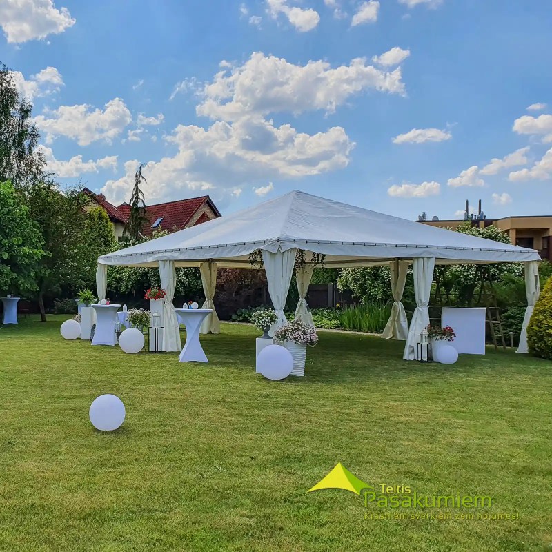 8x8 Telts balta